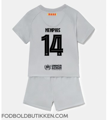 Barcelona Memphis Depay #14 Tredjetrøje Børn 2022-23 Kortærmet (+ Korte bukser)